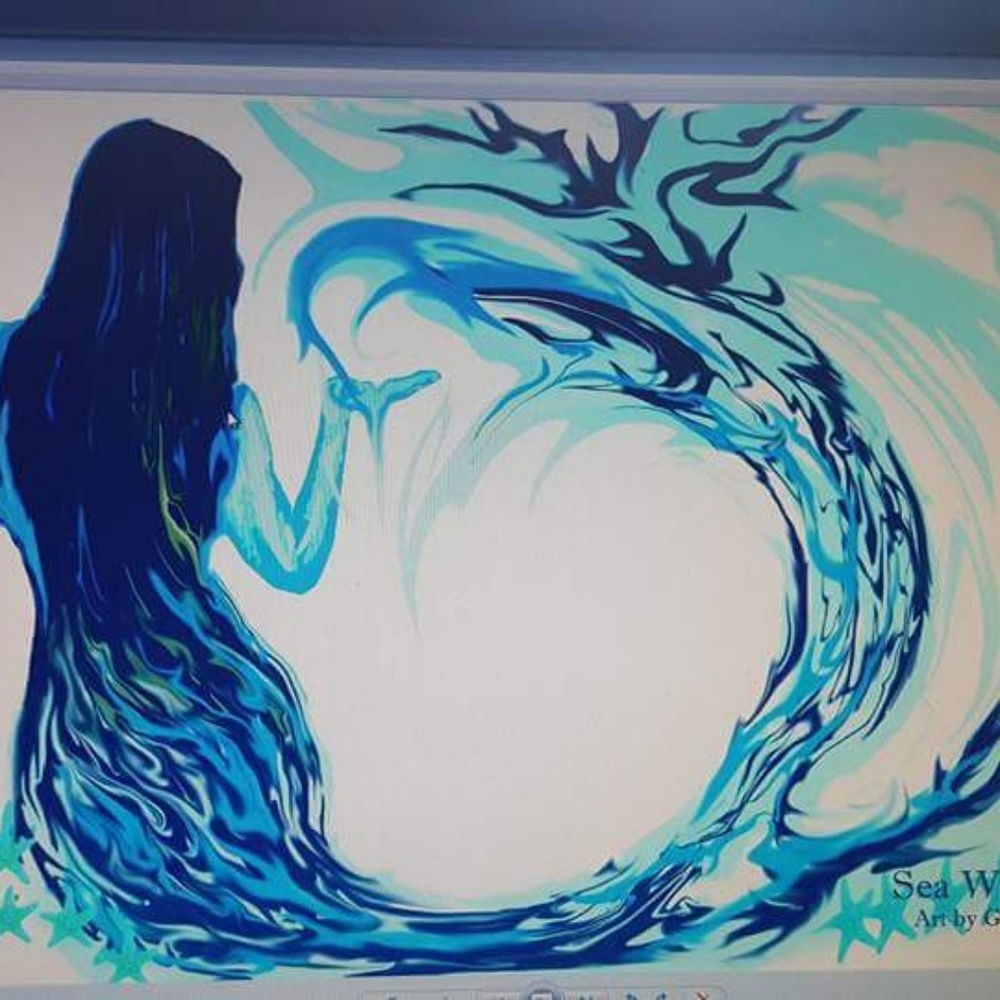 Mermaid print art by gypsea